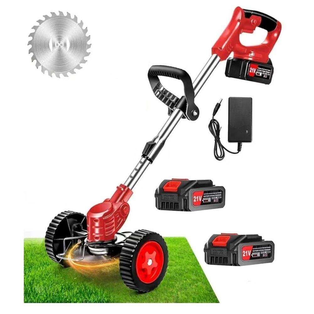 Electric Brush Cutter, Edger, Brush Hog, 2 21V Batteries and Charger